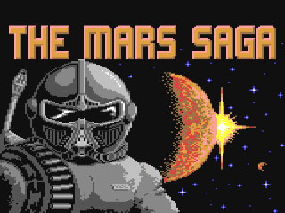 Mars Saga title screen for Commodore 64